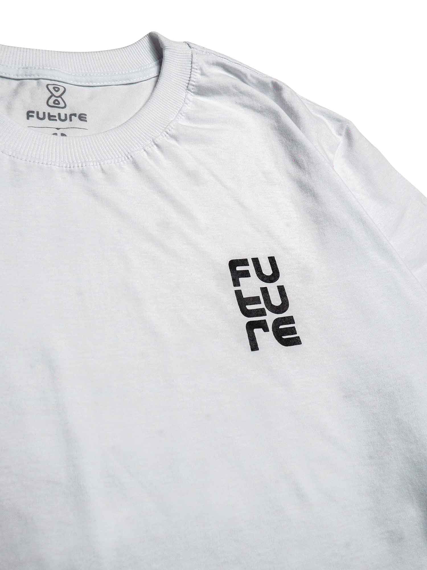 Camiseta-Future-Texturized-Branca-Frente-Close