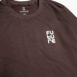 Camiseta-Future-Texturized-Marrom-Detalhe-Frente