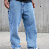 Calca Future Jeans Azul Lifestyle Frente Close