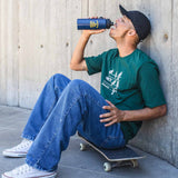 Calca Future Jeans Azul Marinho Lifestyle Sentado