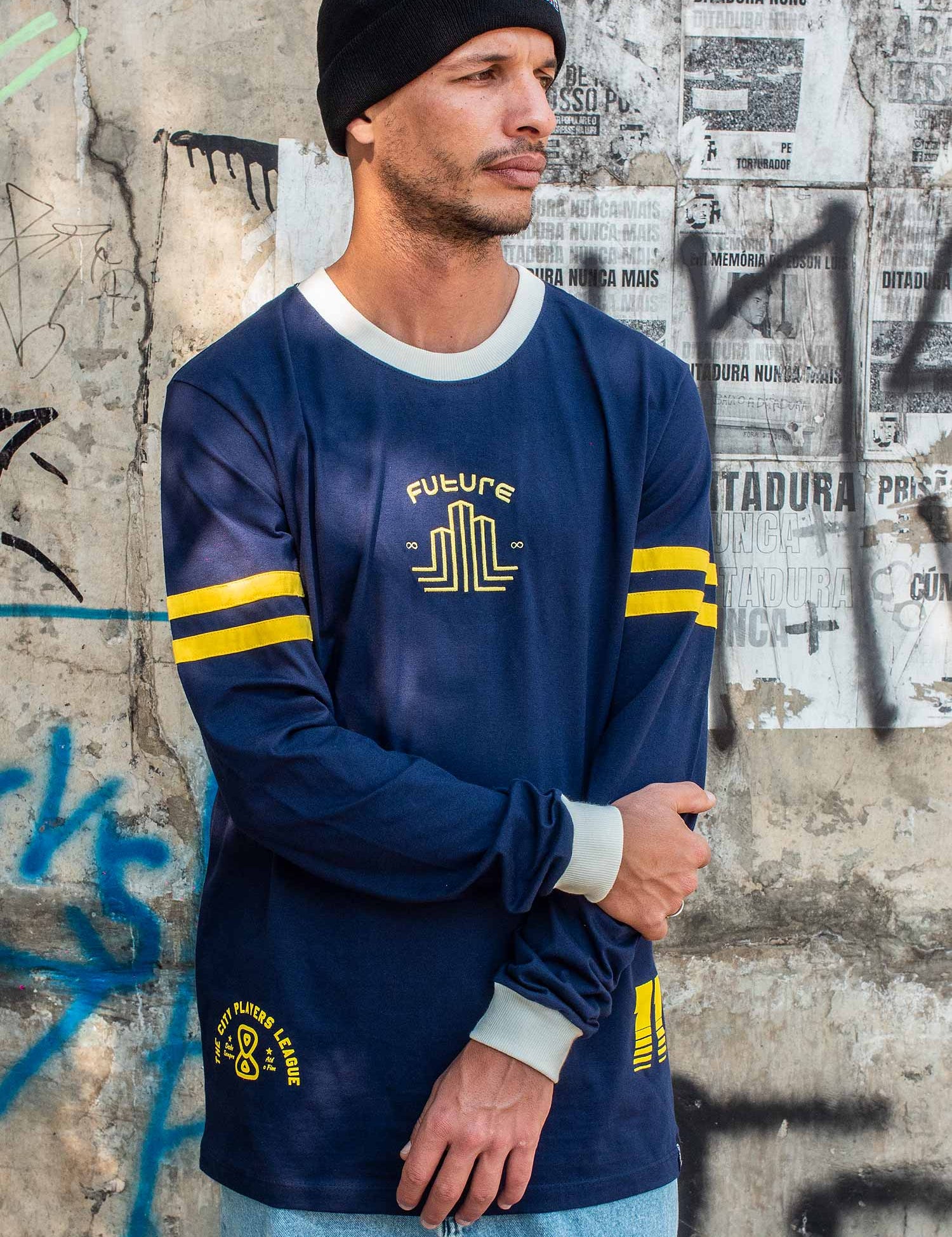 Camiseta Future City Players Azul Marinho Frente Ambiente