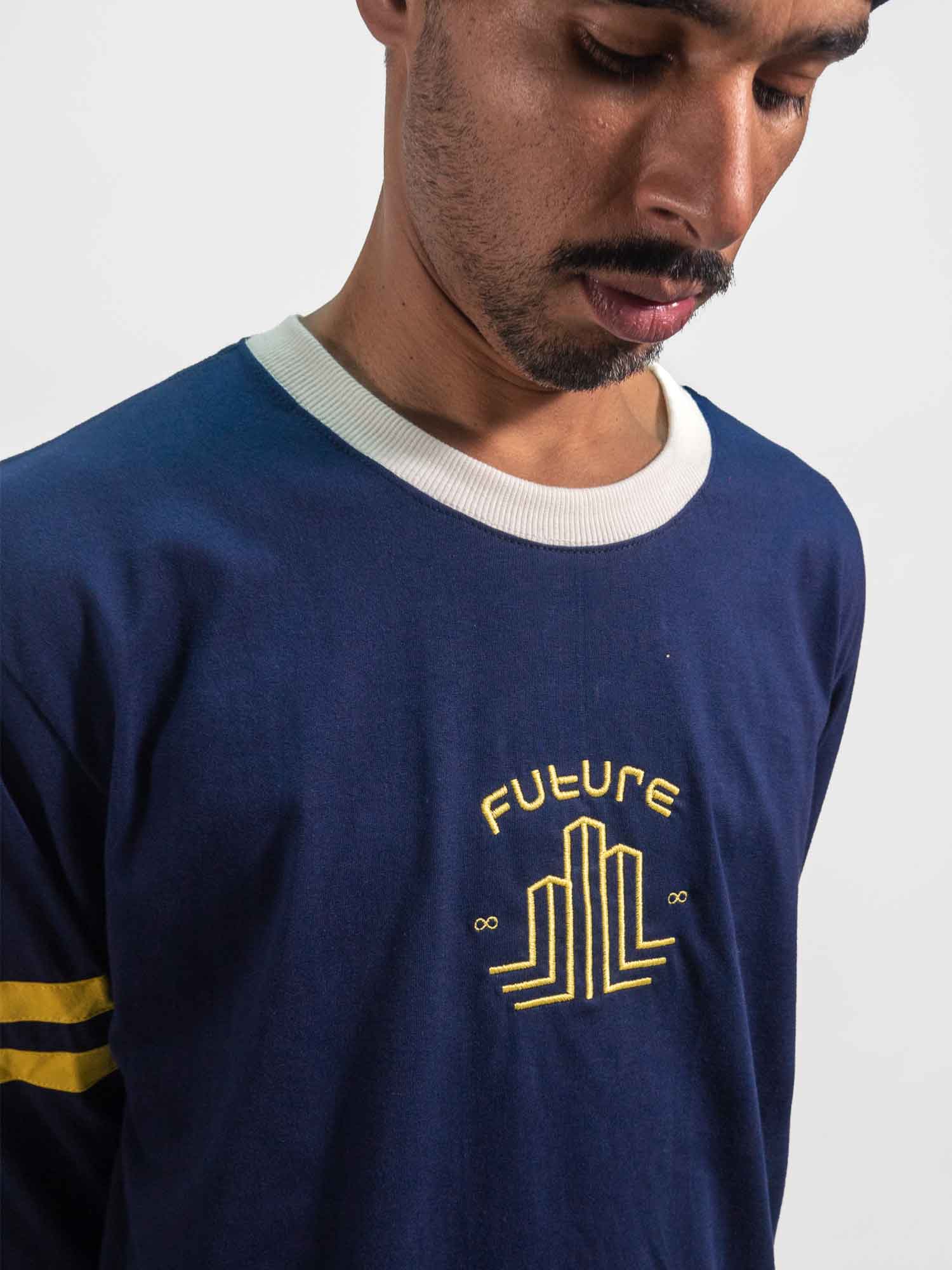    Camiseta-Future-City-Players-Azul-Marinho-Frente-Close-Corpo