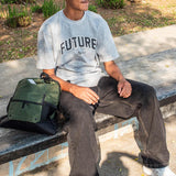 Camiseta Future Flag Cinza Mescla Frente Ambiente