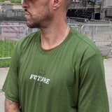 Camiseta Future Light Cone Verde Frente Modelo Close