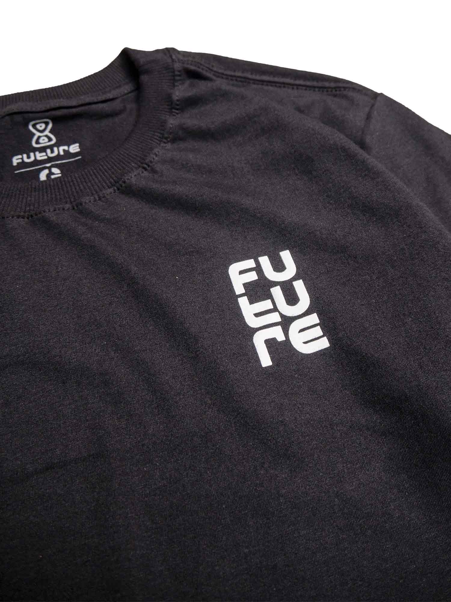Camiseta-Future-Texturized-Preta-Frente-Close