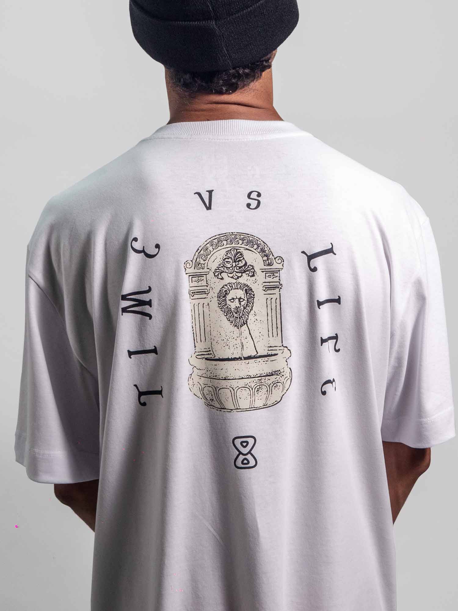     Camiseta-Future-Time-Vs-Life-Branca-Costas-Corpo