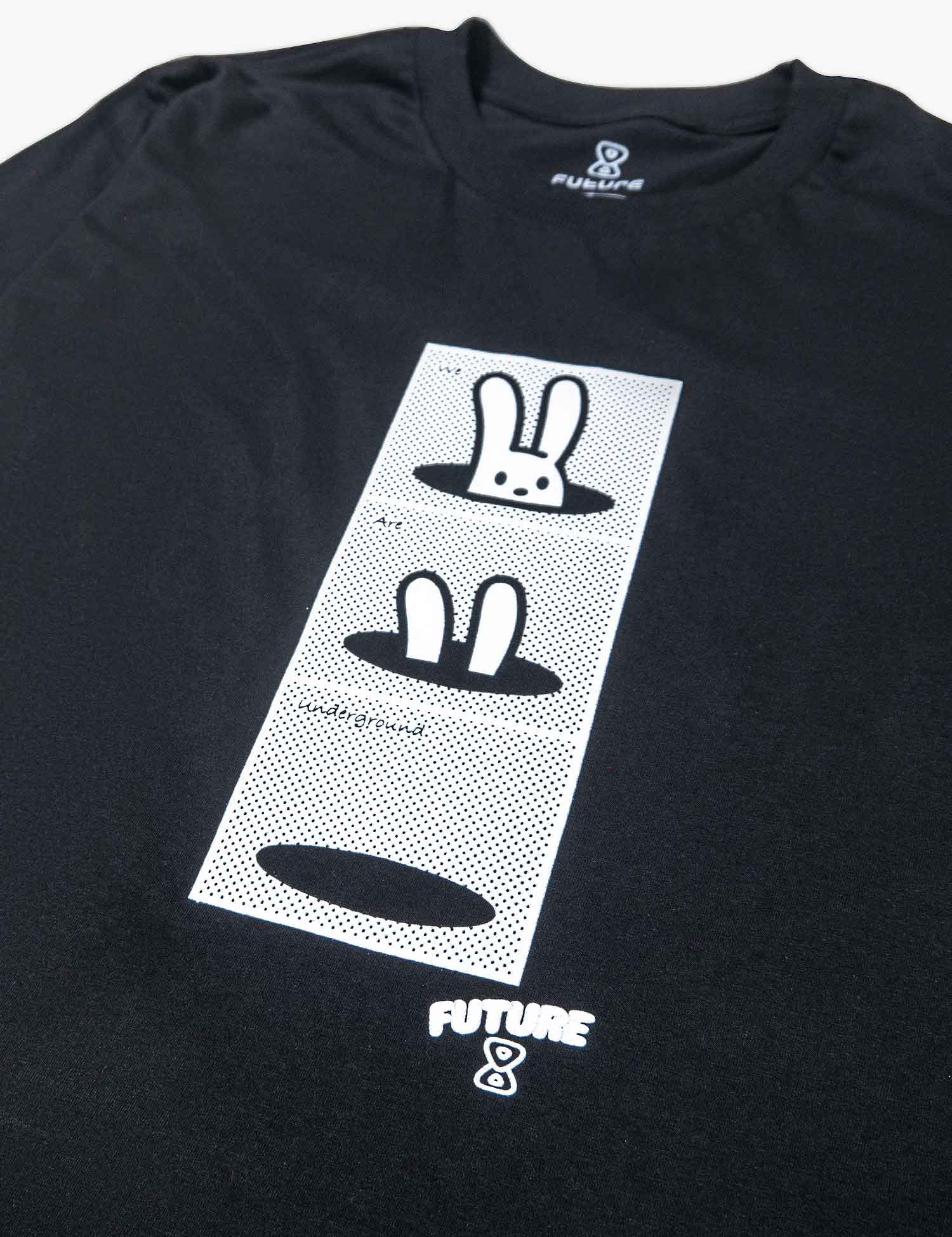 Camiseta Future Underground Preta Detalhe Frente