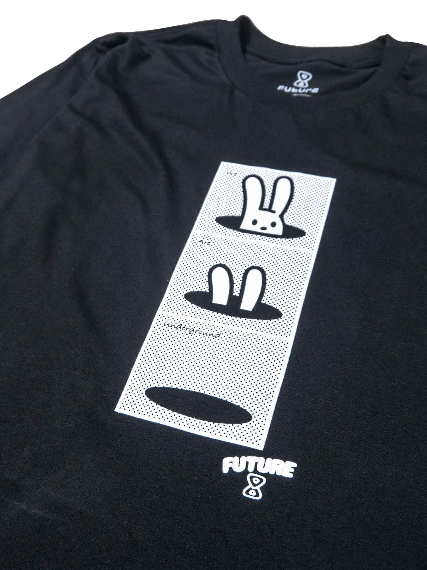     Camiseta-Future-Underground-Preta-Frente-Close