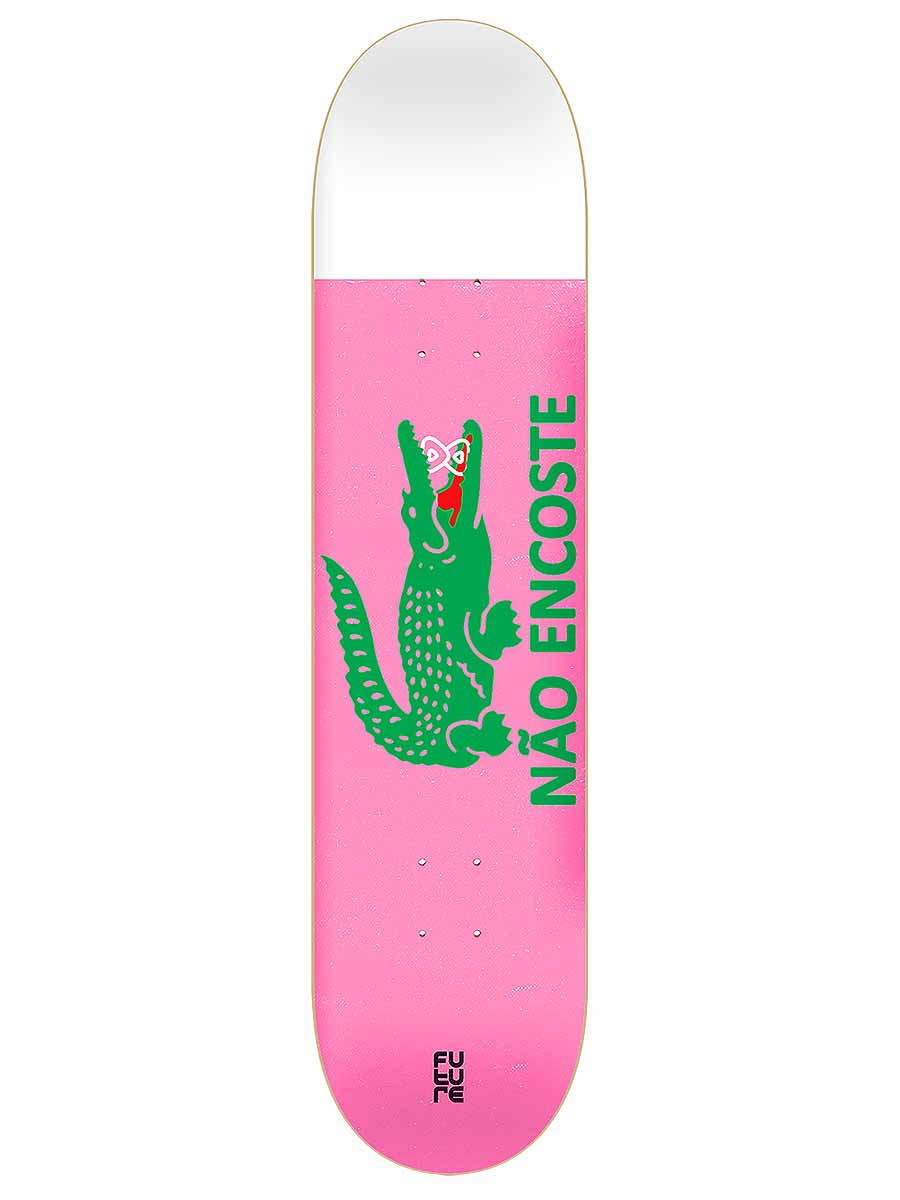 Shape Marfim Future Skateboards Não Encoste ll Rosa 7.75"