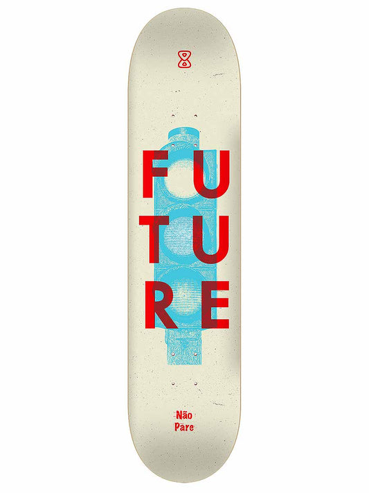 Shape Marfim Future Skateboards Não Pare Vermelho 8.0" 
