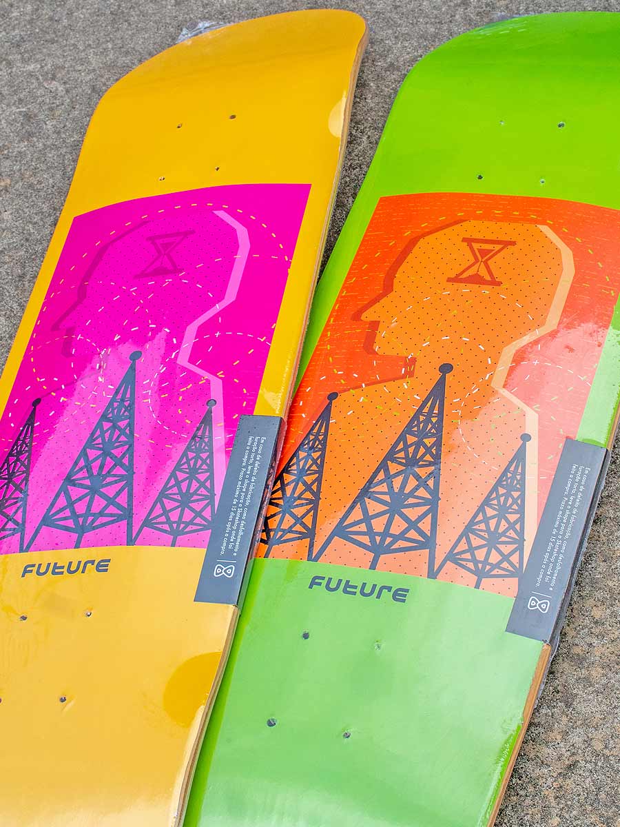 Shape Marfim Future Skateboards Transmission Amarelo 8.1" Conjunto
