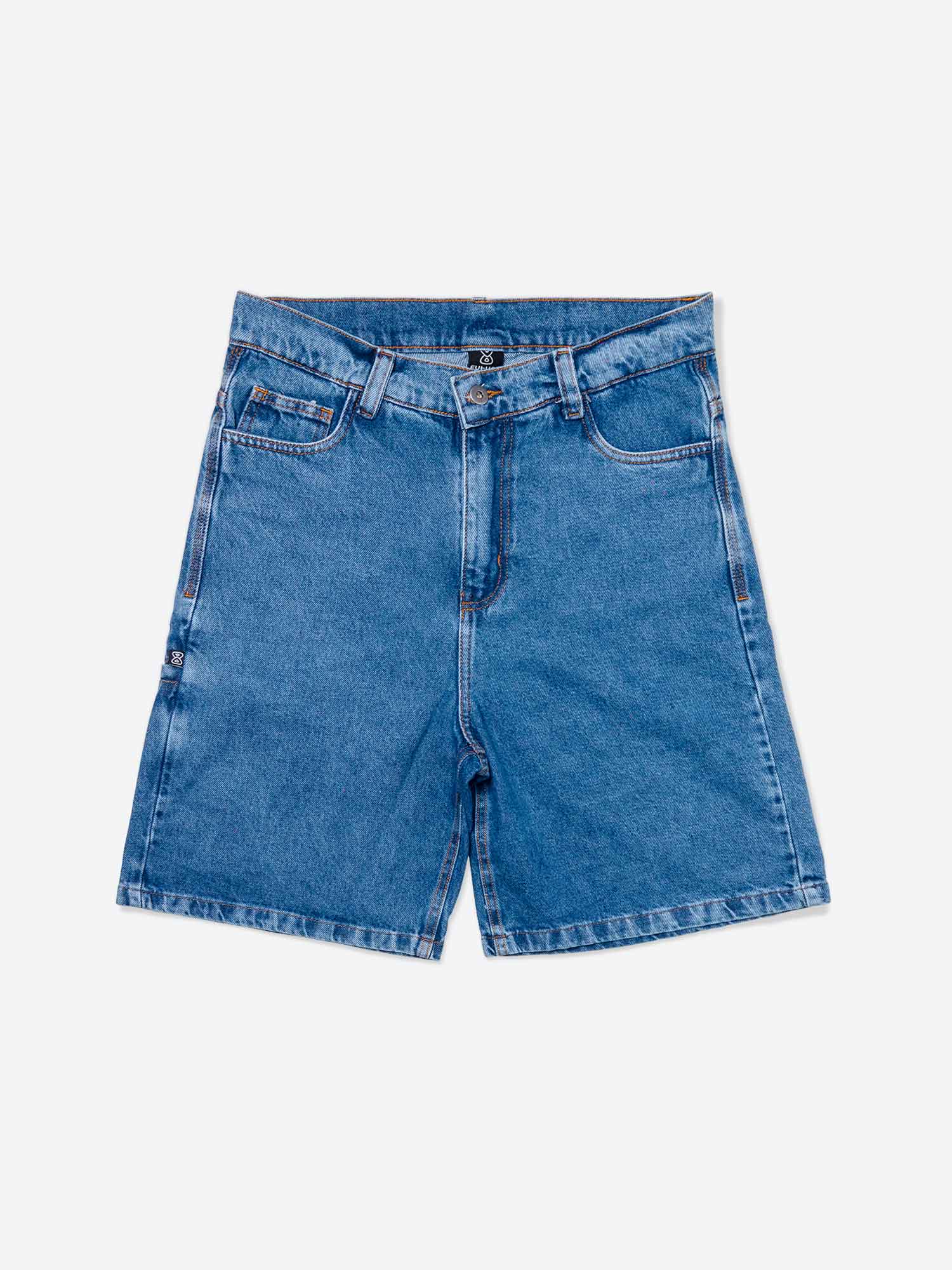 Bermuda Future Jeans Azul Marinho Frente