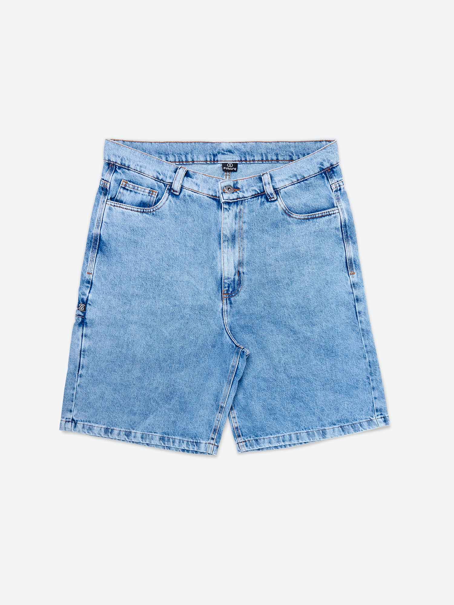 Bermuda Future Jeans Azul Claro Frente