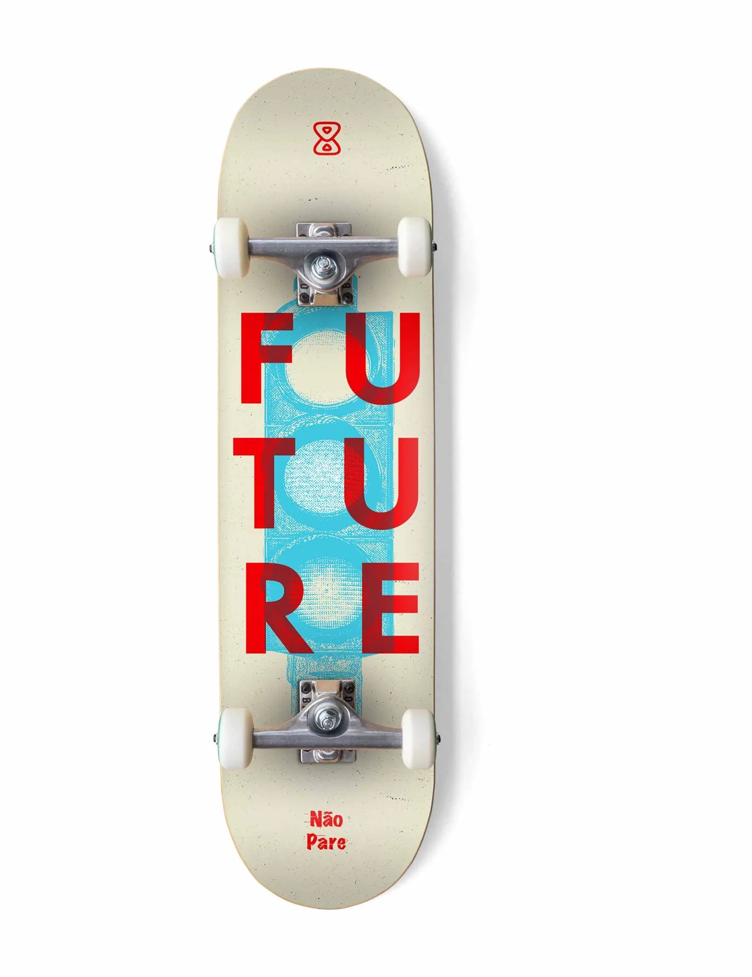Skate Montado Future Marfim Nao Pare 8.0