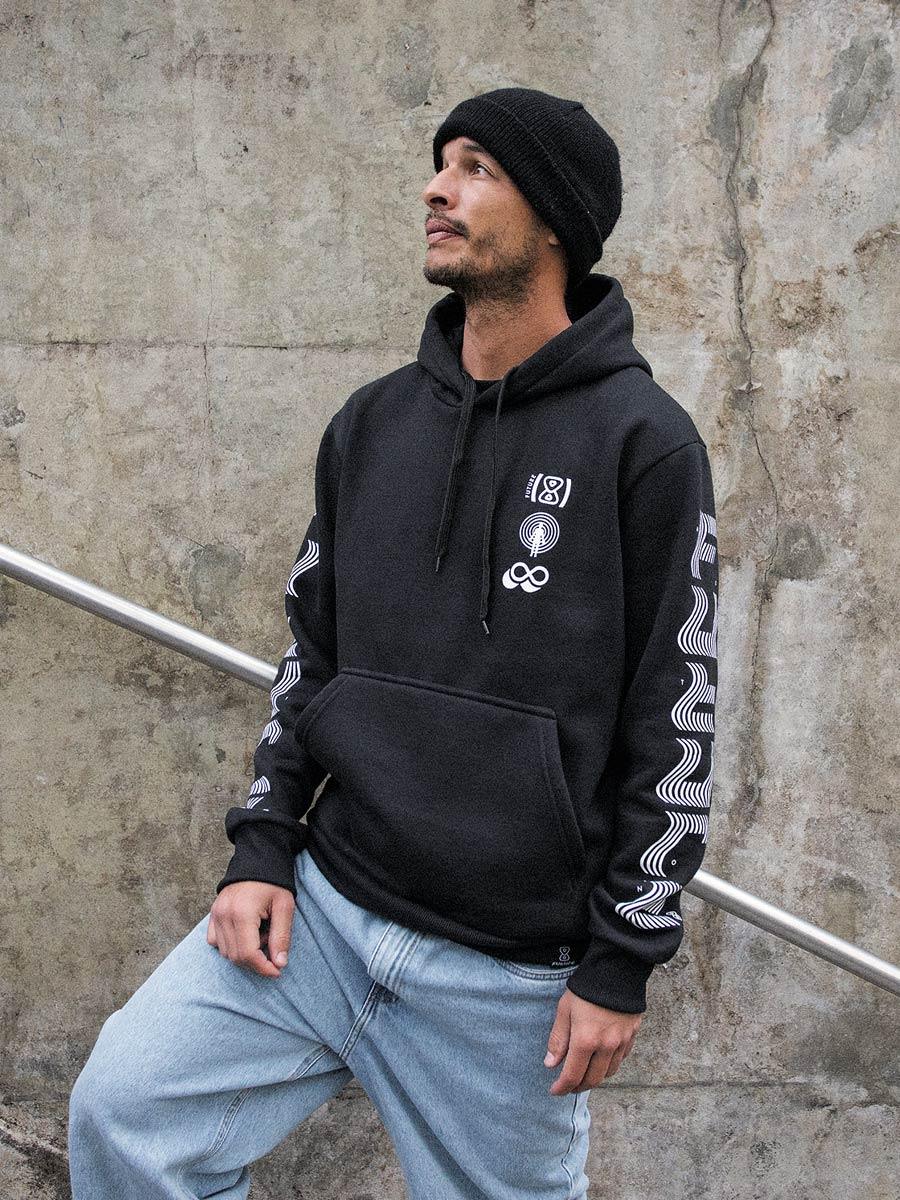 Moletom Future Motion Preto Frente Lifestyle
