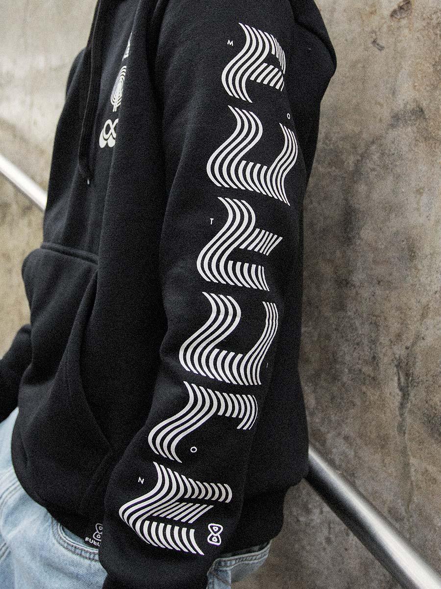 Moletom Future Motion Preto Manga Lifestyle