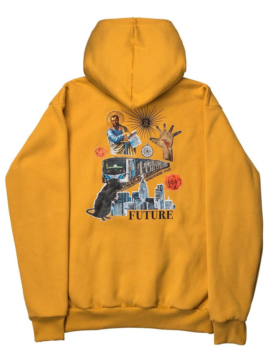Moletom Future Somewhere Mostarda Costas