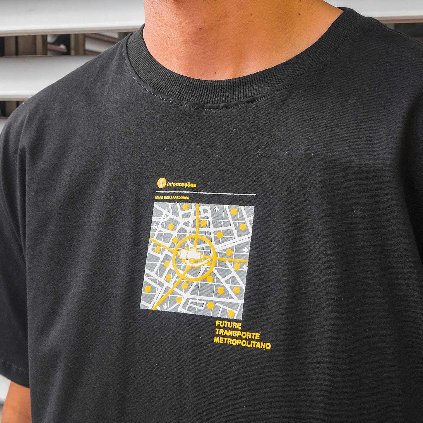 Camiseta Metropolitano Preta - Future Skateboards